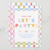 Any age Girly Daisy birthday Kaart (Voorkant / Achterkant)