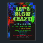 ANY AGE - Glow Party Uitnodiging voor verjaardag<br><div class="desc">Sweet 16 Glow Party Verjaardag Tiener Dans Party Neon Uitnodiging</div>