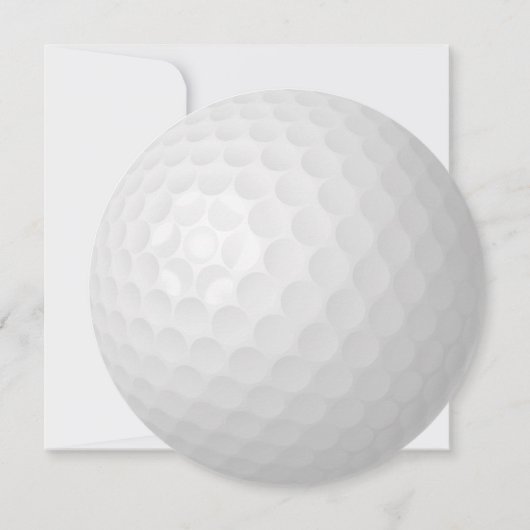 Any Age Golf Verjaardagsfeestje Golf Ball Kaart (Achterkant)