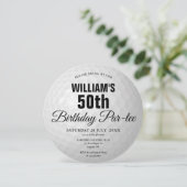 Any Age Golf Verjaardagsfeestje Golf Ball Kaart (Staand voorkant)