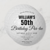 Any Age Golf Verjaardagsfeestje Golf Ball Kaart (Voorkant / Achterkant)