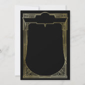 ANY AGE Grote Gatsby Art Deco Verjaardag Uitnodigi Kaart (Achterkant)