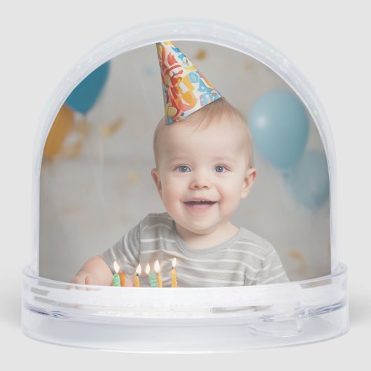 Any Age Happy Birthday Grandma Photo Sneeuwbol (Achterkant)