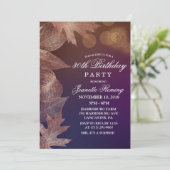 ANY AGE - Herfst laat verjaardagsuitnodiging Kaart (Staand voorkant)