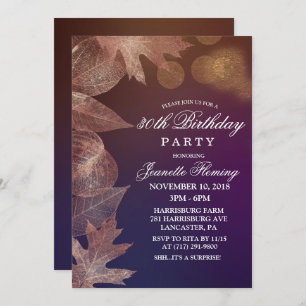 ANY AGE - Herfst laat verjaardagsuitnodiging Kaart