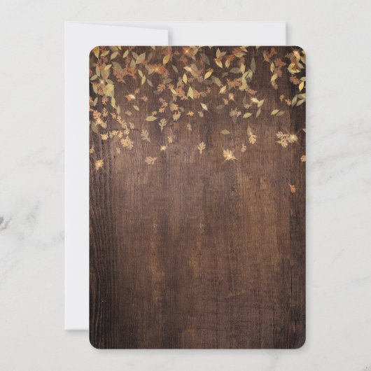 ANY AGE - Herfst Vallende bladeren Verjaardagsuitn Kaart (Achterkant)