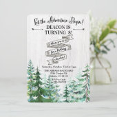 ANY AGE - Het avontuur begint verjaardagsuitnodigi Kaart (Staand voorkant)