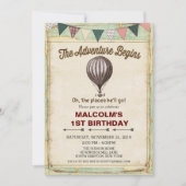 ANY AGE - Hete Luchtballon Verjaardag uitnodiging (Voorkant)