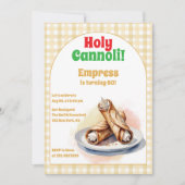 Any Age Holy Cannoli Modern Verjaardagsfeest Gingh Kaart (Voorkant)