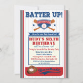 ANY AGE - Honkbal Verjaardagsfeestuitnodiging Kaart (Voorkant)