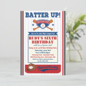 ANY AGE - Honkbal Verjaardagsfeestuitnodiging Kaart (Staand voorkant)