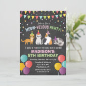 ANY AGE - Kat Kitten Verjaardagskalk Uitnodiging (Staand voorkant)