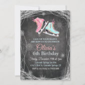 ANY AGE - Krijt Schaatsen Verjaardag uitnodiging (Voorkant)