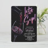 ANY AGE - Laten we nippen verjaardag uitnodiging (Staand voorkant)