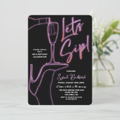 ANY AGE - Laten we nippen verjaardag uitnodiging (Staand voorkant)