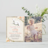 ANY AGE - Little Lamb Verjaardag Foto uitnodiging (Staand voorkant)