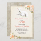 ANY AGE - Little Lamb Verjaardag uitnodiging (Voorkant / Achterkant)