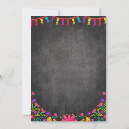 ANY AGE - Llama Bloemen Verjaardag Uitnodiging (Achterkant)