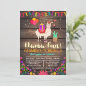 ANY AGE - Llama Verjaardag Uitnodiging (Staand voorkant)