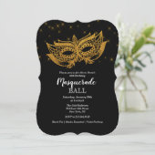 ANY AGE - Masquerade Bal Verjaardag uitnodiging (Staand voorkant)