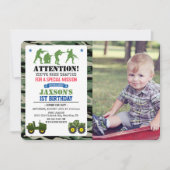 ANY AGE - Militaire Verjaardag Foto uitnodiging (Voorkant)