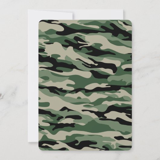 ANY AGE - Militaire Verjaardag Uitnodiging (Achterkant)