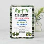 ANY AGE - Militaire Verjaardag Uitnodiging (Staand voorkant)