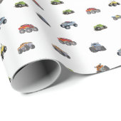 Any age monster truck boy birthday gift cadeaupapier (Rol Hoek)