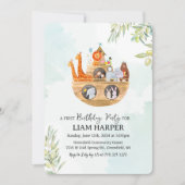 ANY AGE - Noah's Ark verjaardagsuitnodiging Kaart (Voorkant)