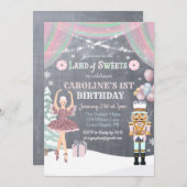 ANY AGE - Notenkraker Sugar Plum Verjaardag Uitnod Kaart (Voorkant / Achterkant)