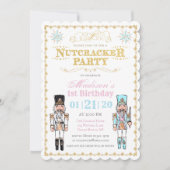 ANY AGE - Notenkraker Winter Verjaardag uitnodigin Kaart (Voorkant)