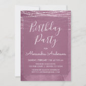 Any Age Paarse String Lights Verjaardagsfeest Kaart (Voorkant)