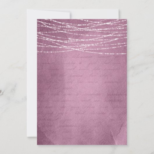 Any Age Paarse String Lights Verjaardagsfeest Kaart (Achterkant)