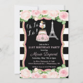 ANY AGE - Paris Travel Thema Verjaardag uitnodigin Kaart (Voorkant)