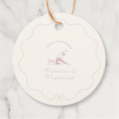 Any age pilates and prosecco birthday bedankjes labels (Voorkant)