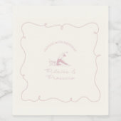 Any age pilates and prosecco birthday wijn etiket (Enkel label)