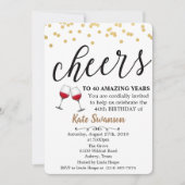 ANY AGE - Proost Wijn Verjaardag Uitnodiging (Voorkant)