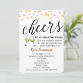 ANY AGE - Proost Wijn Verjaardag Uitnodiging (Staand voorkant)