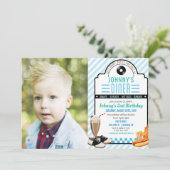 ANY AGE - Retro Diner Verjaardag Foto uitnodiging (Staand voorkant)