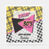 ANY AGE retro jaren '90 plaid & houndstooth party Servet (Voorkant)