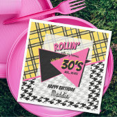 ANY AGE retro jaren '90 plaid & houndstooth party Servet