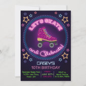 ANY AGE - Roller Schaats Verjaardagsuitnodiging Kaart (Voorkant)