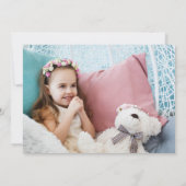 ANY AGE roze ballonnen & regenbogen 2-foto Verjaar Kaart (Achterkant)