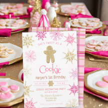 Any Age Roze Goud Plaid Cookie Decoreren Verjaarda