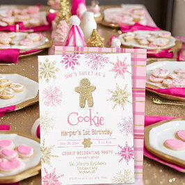 Any Age Roze Goud Plaid Cookie Decoreren Verjaarda Kaart
