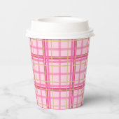 Any Age Roze Goud Plaid Zoet Als een Cookie Verjaa Papieren Bekers (Achterkant)