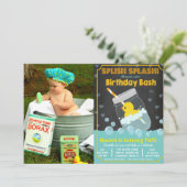 ANY AGE - Rubber Duck Verjaardag uitnodiging (Staand voorkant)