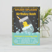 ANY AGE - Rubber Duck Verjaardag uitnodiging (Staand voorkant)