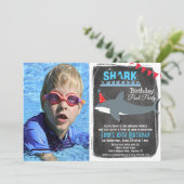 ANY AGE - Shark Pool Party Foto uitnodiging (Staand voorkant)