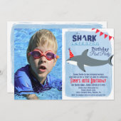 ANY AGE - Shark Pool Party Foto uitnodiging (Voorkant / Achterkant)